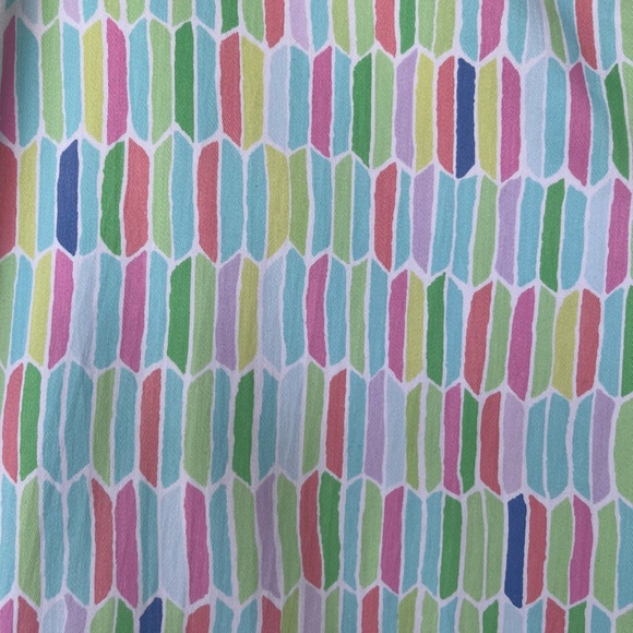 •Sigrid Olsen• Pastel Retro Pattern Cropped Pants - Size 12P - Picture 3 of 8